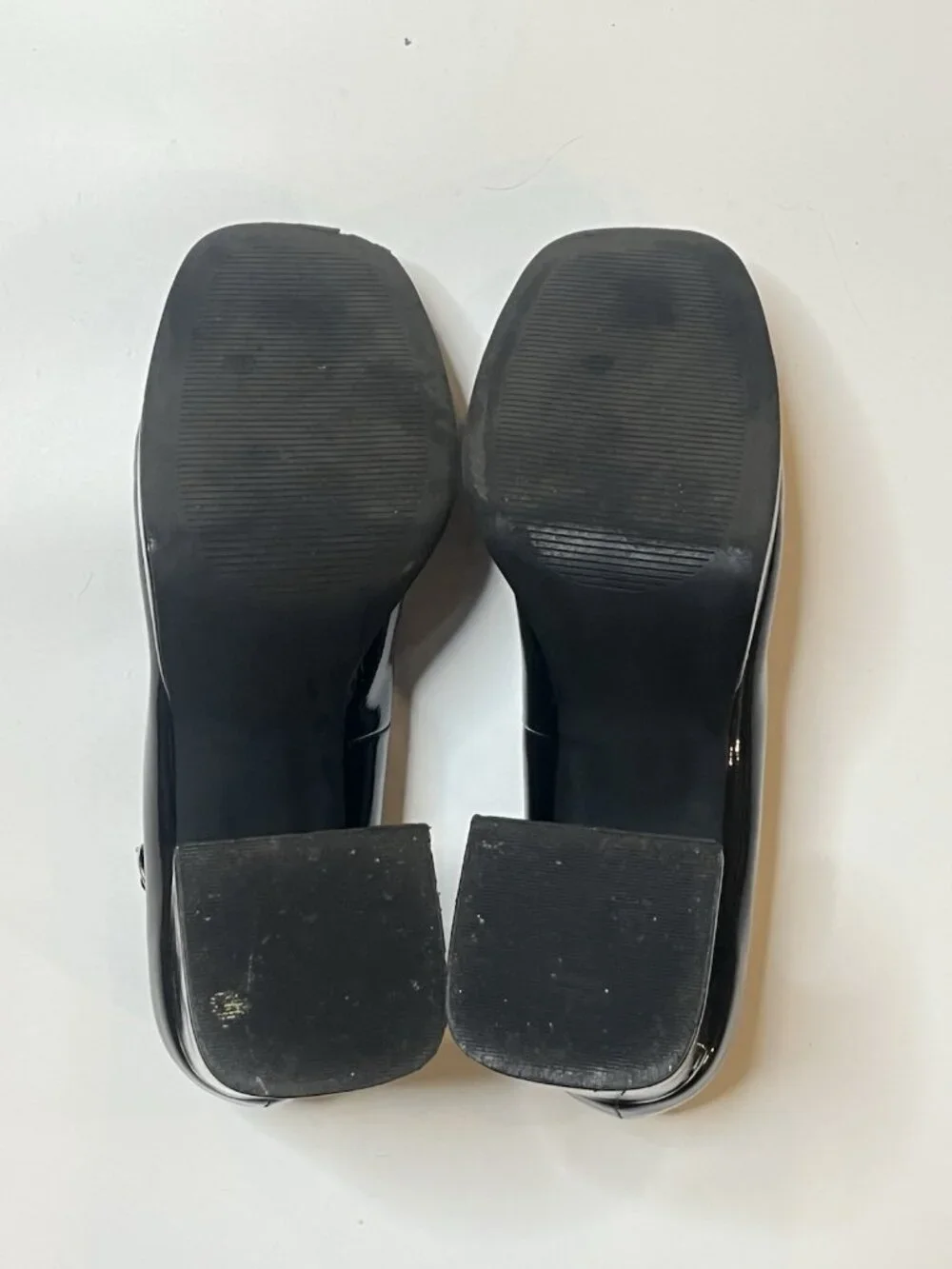 Steve Madden Tiffany Black Platform Patent Leather Mary Janes Sz 9 Chunky Goth
